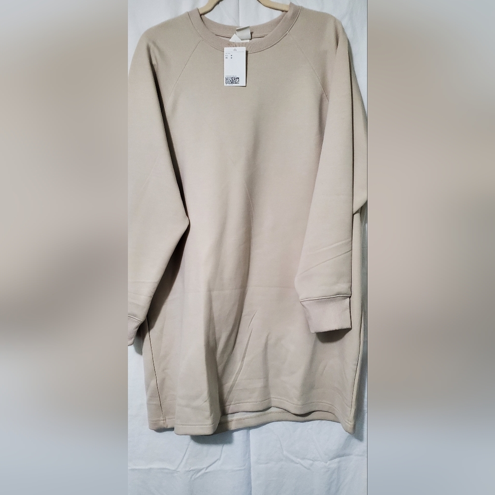 H&M Beige Sweatshirt Dress